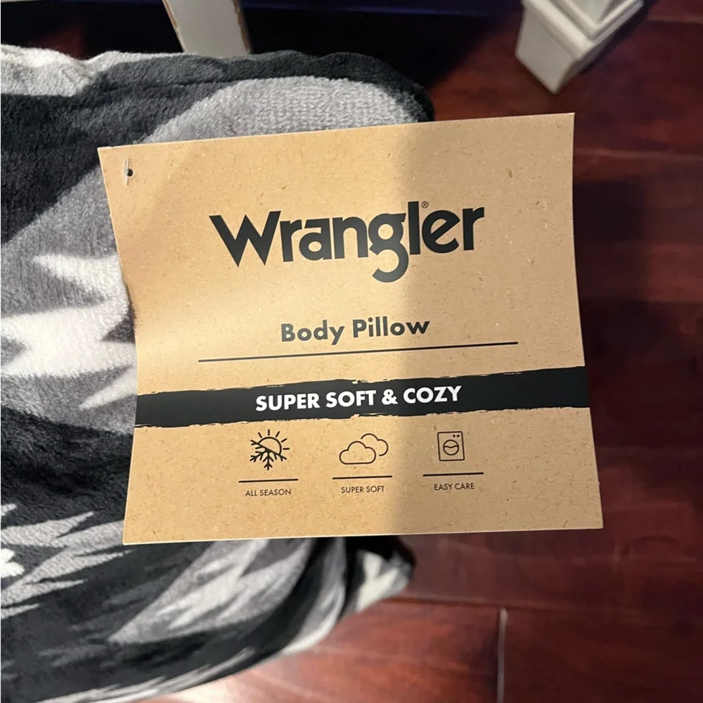 Wrangler Black and White Geometric Body Pillow